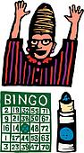 bingo card dabber clipart