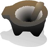 mortar pestle clipart